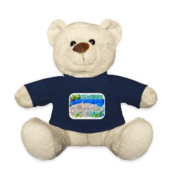 Kroatien Aquarellskizze Handgezeichnete Illustration - Teddy - French Navy - Vorne