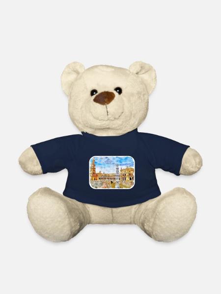 Séville Espagne Aquarelle Dessin Illustration - Nounours - bleu marine