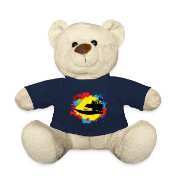 Airboat Fanboat Airboating Planeboat Bateau de marais - Nounours - bleu marine - Devant