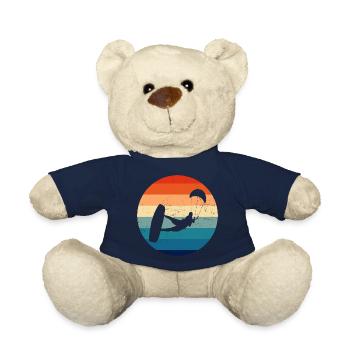 Kitesurfer Kiten Kite Kitesurf Femmes Hommes - Nounours - bleu marine - Devant