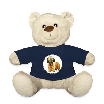 Steirische Grobhaarhund-Illustration - Teddy - French Navy - Vorne