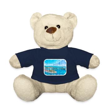 Kroatien Aquarellskizze Handgezeichnete Illustration - Teddy - French Navy - Vorne