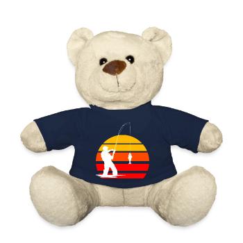 Pêche Pêche Pêcheur Petri Heil Carpe Pêche - Nounours - bleu marine - Devant