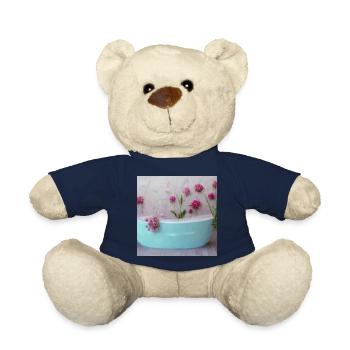 Flowers in the bathtub Pink Beautiful - Teddy Bear - french navy - Front