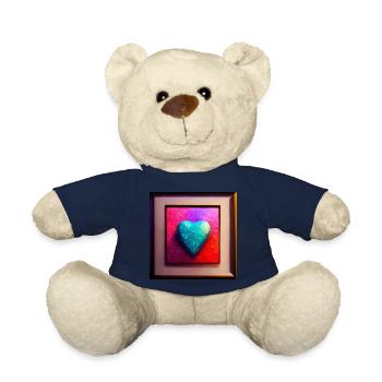 Heart Abstract Photorealistic VI - Teddy Bear - french navy - Front