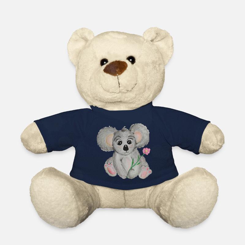 Koala à fleur - Nounours - bleu marine