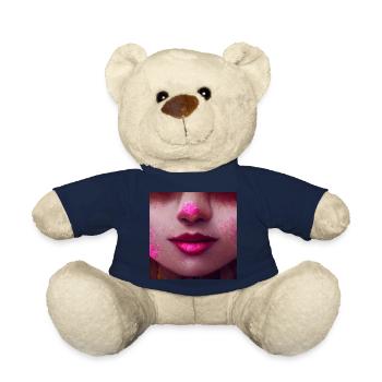 Face Lips and Nose Photorealistic - Teddy Bear - french navy - Front