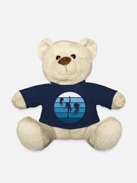 Plongée Pour Femmes Plongée Plongée Plongeuse Plongée Libre - Nounours - bleu marine