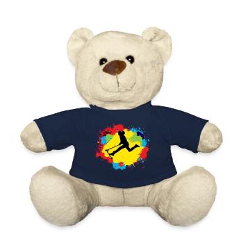 Stunt Scooter Freestyle Scootering Riding Colorful - Teddy Bear - french navy - Front