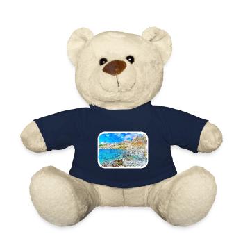 Esquisse d’aquarelle de la côte européenne Dessinée Illustratio - Nounours - bleu marine - Devant