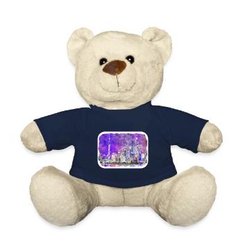 Shanghai China Aquarellskizze gezeichnete Zeichnung - Teddy - French Navy - Vorne