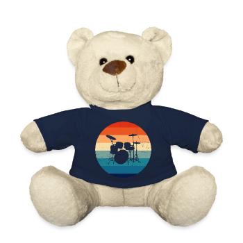 Drummer Drumming Drums - Teddy Bear - french navy - Front