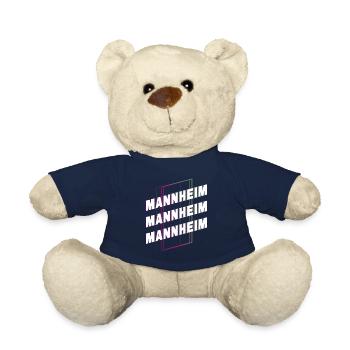 Mannheim Deutschland Stadt Schrift Skyline Heimat - Teddy - French Navy - Vorne