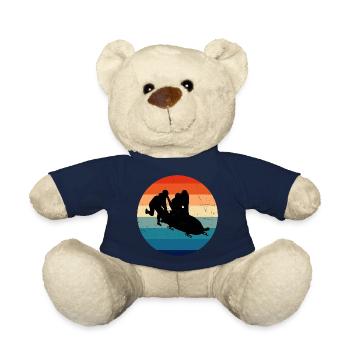 Bob fahren Bobsport Bobbahn Bob Damen Herren - Teddy - French Navy - Vorne