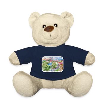 Tallinn Estland Aquarellskizze Gezeichnete Illustrati - Teddy - French Navy - Vorne