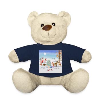 Weihnachts-Wintermärchen - Teddy - French Navy - Vorne