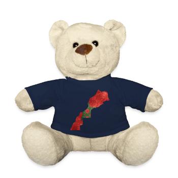 Morocco - national border in national flag - Teddy Bear - french navy - Front