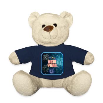 Happy new year - Teddy Bear - french navy - Front