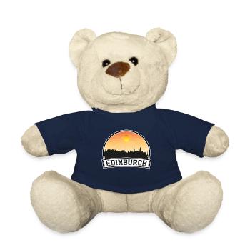 Edinburgh Schottland Skyline Vintage Sunset Travel S - Teddy - French Navy - Vorne