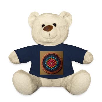 Boho Mandala Abstract - Teddy Bear - french navy - Front