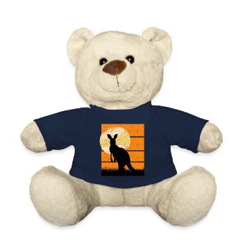 Cangaroo in Sunset retro - Teddy Bear - french navy - Front