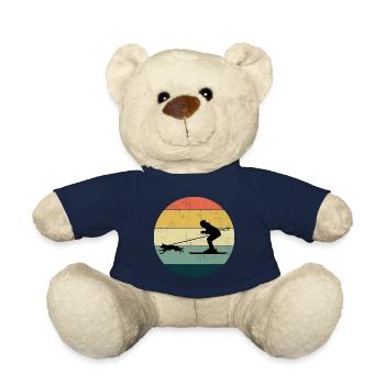 Dog Skijoring Extreme Winter Sport Ski Race Racing - Teddy Bear - french navy - Front