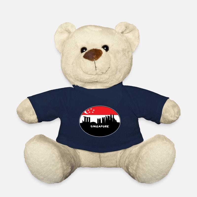 Singapur Singapur-Flaggen-Skyline-Schattenbild-Reise - Teddy - French Navy
