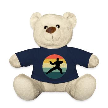 Kungfu Martial Arts Women Wushu Kung Fu Men - Teddy Bear - french navy - Front