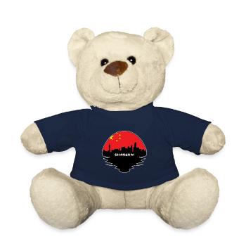 Shanghai-China-Flaggen-Skyline-Schattenbild-Reise - Teddy - French Navy - Vorne