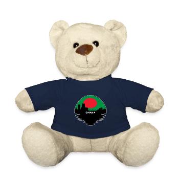 Dhaka Bangladesch Flagge Skyline Silhouette Reisen - Teddy - French Navy - Vorne