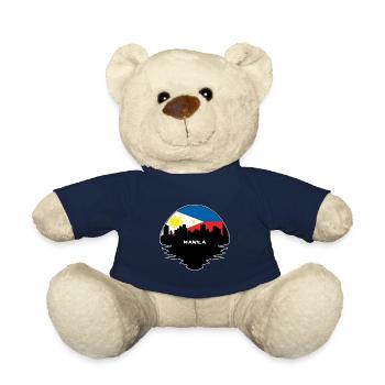 Manila Philippinen Flagge Skyline Silhouette Reisen - Teddy - French Navy - Vorne