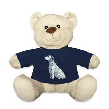 Nette dalmatinische Hunderasse Kopf Cartoon Illustration - Teddy - French Navy - Vorne
