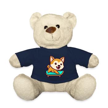 Skateboard Hund Nette Skateboarding Doggy Canine - Teddy - French Navy - Vorne