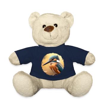 The colorful kingfishers live on clear rivers - Teddy Bear - french navy - Front