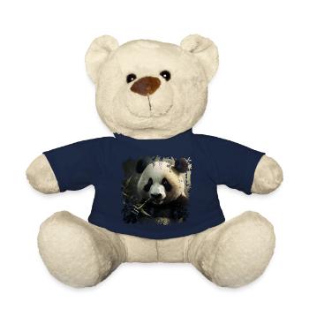 Schöner schwarz weißer Panda beim naschen - Teddy - French Navy - Vorne
