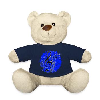 clef is part of music notation - Teddy Bear - french navy - Front