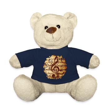 Ohne Notenschlüssel wären Meisterwerke unspielbar - Teddy - French Navy - Vorne