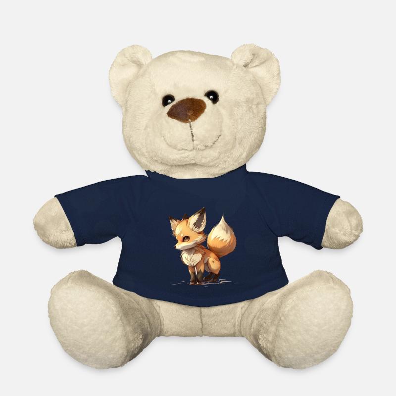Mignon petit renard de dessin animé - Nounours - bleu marine