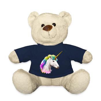 Farbenfrohes Einhorn - Teddy - French Navy - Vorne