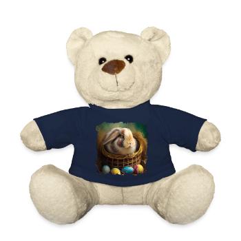 Le lapin de Pâques est un symbole du printemps - Nounours - bleu marine - Devant