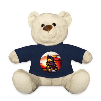 Motorcycle races attract many of fans - Teddy Bear - french navy - Front