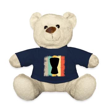 Djembe Player Schlagzeuger Musik Schlagzeug Vintage Retro - Teddy - French Navy - Vorne