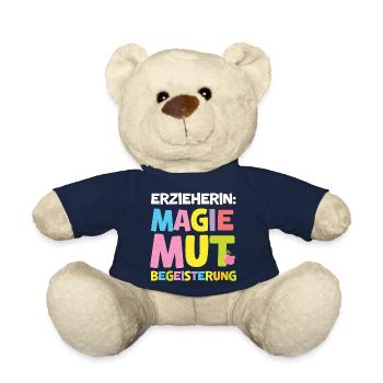 Erzieherin Weihnachten Magie Mut Moment - Teddy - French Navy - Vorne