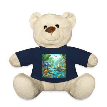 Jungle Animals Bathing Party - Teddy Bear - french navy - Front