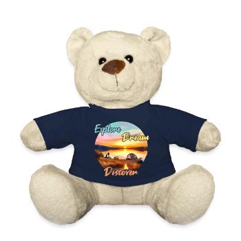 Camping Adventure Explore Dream Discover - Teddy Bear - french navy - Front