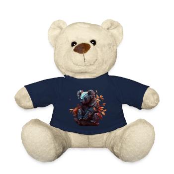 Koala in eucalyptus leaves - Teddy Bear - french navy - Front