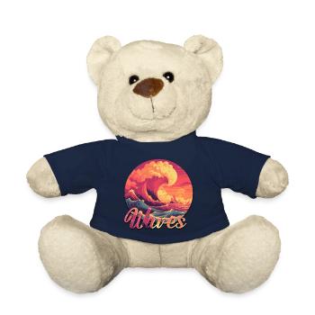 Waves Colorful Design - Teddy Bear - french navy - Front