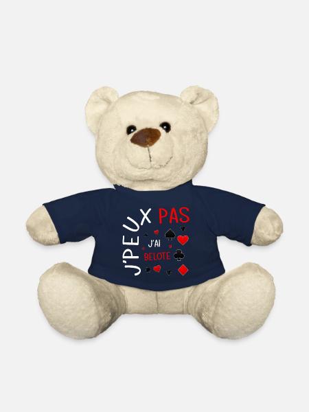 J'PEUX PAS J'AI BELOTE - Nounours - bleu marine