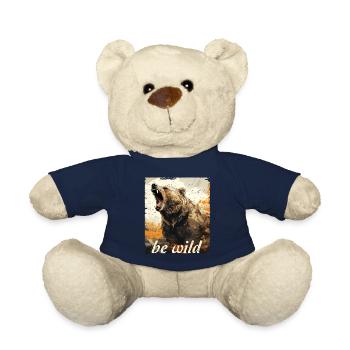 be wild Grizzly retro style - Teddy Bear - french navy - Front