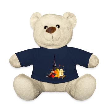 Paris enchante ses visiteurs - Nounours - bleu marine - Devant